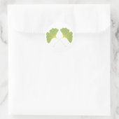 Ginkgo Tree Lente Groene bladeren Ronde Sticker (Tas)