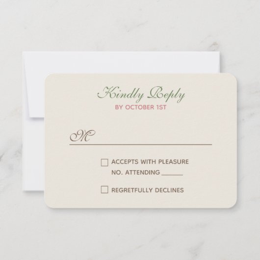 Ginkgo Waterverf Bloemenbruiloft RSVP (Achterkant)