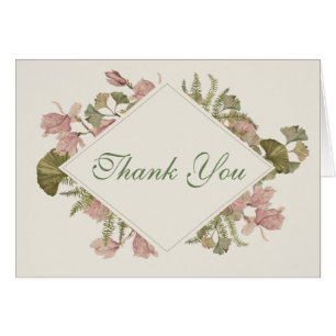 Ginkgo Waterverf Floral Wedding Dank je