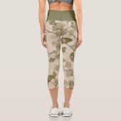 Ginko Leaf Motif Capri Leggings (Verso)
