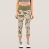 Ginko Leaf Motif Capri Leggings (Recto)