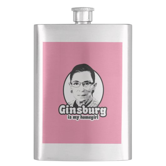 Ginsburg is mijn Homegirl Heupfles (Voorkant)