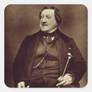 Gioacchino Rossini (1792-1868) uit 'Galerie Conte' Vierkante Sticker