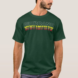 Giordano voornaam grappige vintage zonsondergang G T-shirt