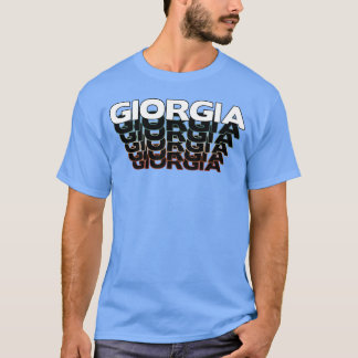 Giorgia Grappige Retro Vintage Zonsondergang Giorg T-shirt