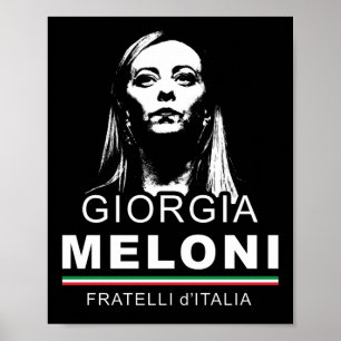 Giorgia Meloni Fratelli d'Italia Italië Mannen Vro Poster