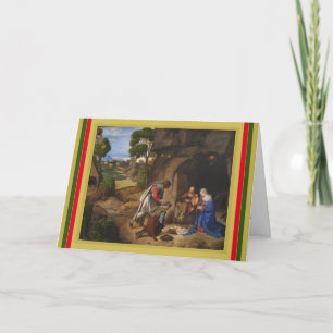 Giorgione Adoration de la Carte de vacances des be