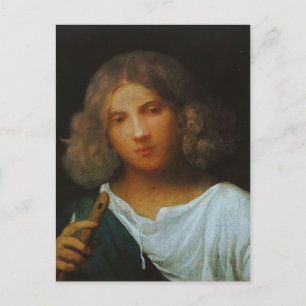 Giorgione-Boy met flute Briefkaart