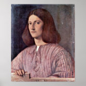 Giorgione - Portret van een jong Man Poster (Voorkant)