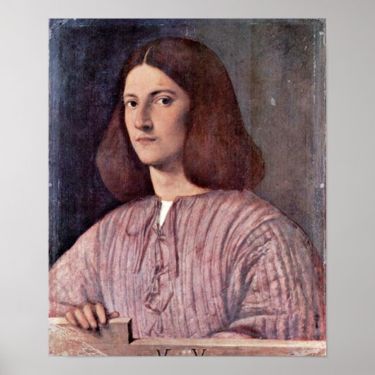 Giorgione - Portret van een jong Man Poster (Voorkant)