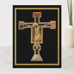 Giotto's Kruisbeeld circa 1290 - 1295 condoleancek Bedankkaart