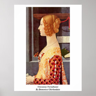 Giovanna Tornabuoni door Domenico Ghirlandaio Poster