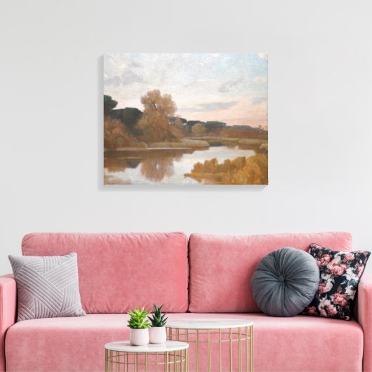 Giovanni Costa.- Castel Fusano Canvas Afdruk (Insitu (Woonkamer))