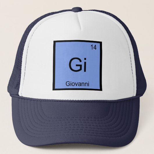 Giovanni Name Chemistry Element Periodic Table Trucker Pet (Voorkant)