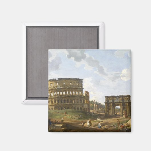 Giovanni Paolo Panini Uitzicht van het Colosseum Magneet (Voorkant / Achterkant)