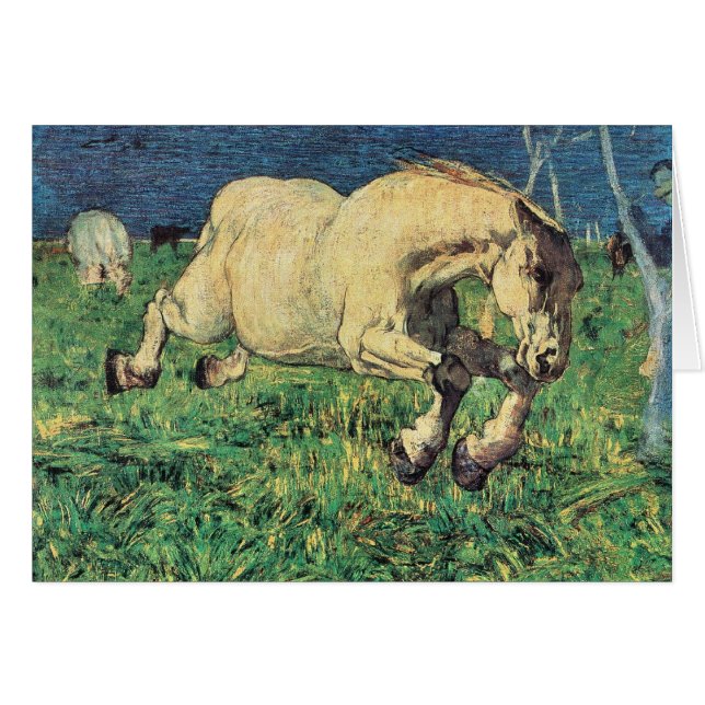 Giovanni Segantini - cheval galopant (Devant Horizontal)