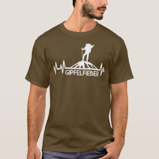 Gipfelfiber Bergsteiger Wanderer Bergwandern Puls T-shirt