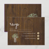 Gipsbloem Baby's Breath Eenvoudige Huwelijks RSVP Uitnodiging Briefkaart (Voorkant / Achterkant)