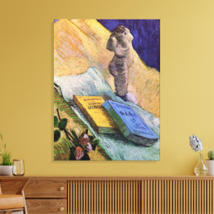 Gipsen beeldje Roos en romans Vincent van Gogh Canvas Afdruk
