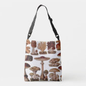 gipsplaat voor botanische druk paddenstoelen crossbody tas (Achterkant)