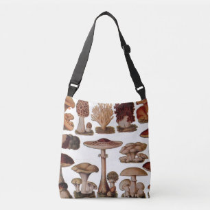gipsplaat voor botanische druk paddenstoelen crossbody tas
