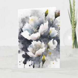 Gipsplant - Watercolor bloemen Kaart
