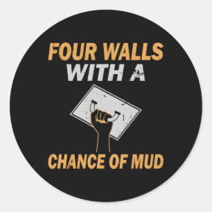 Gipsplaten afwerking Home Renovatie Ronde Sticker