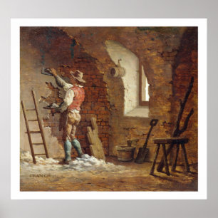 gipsplaten, c.1807 (olie op het paneel) poster