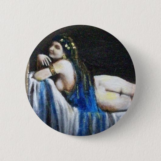 GIPSY BLUE RONDE BUTTON 5,7 CM (Voorkant)