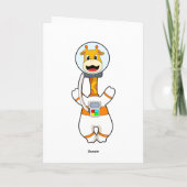Giraf als astronaut in kostuum kaart (Achterkant)