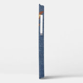 giraf op blauwe denim Case-Mate iPhone case (Achterkant / Links)