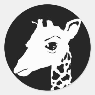 giraf ronde sticker