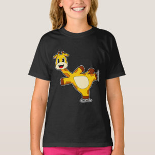 Giraf Schaatsen Schaatsen Winter sporten T-shirt
