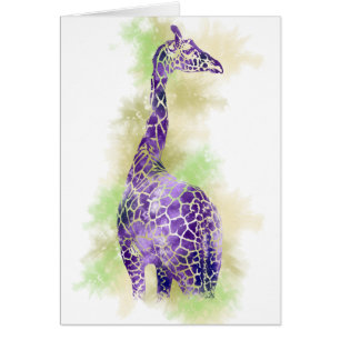 Girafe 1 d'aquarelle