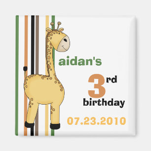 Girafe • Aimant d'invitation d'anniversaire