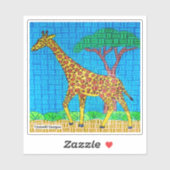Girafe - Autocollant (Feuille)