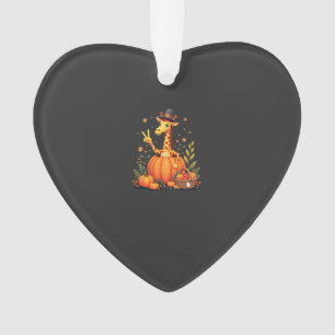 Girafe automne citrouille chûe de femme de remerci