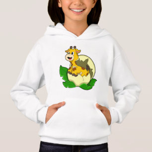 Girafe aux feuilles et oeufs