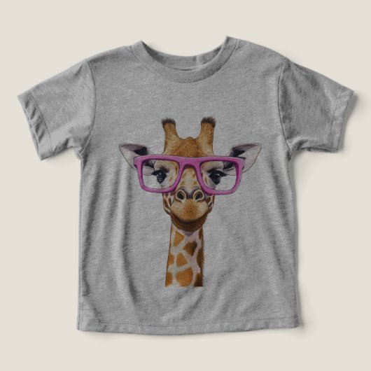 Girafe aux lunettes roses (Design Recto)