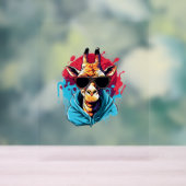 Girafe Avec Lunettes De Soleil Couleurs Lumineuses (Neutre)