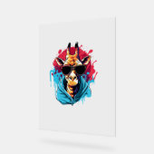 Girafe Avec Lunettes De Soleil Couleurs Lumineuses (Angle)