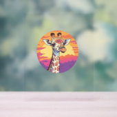 Girafe Avec Sunset Safari Vibes Art (Neutre)