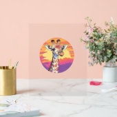 Girafe Avec Sunset Safari Vibes Art (Mariage)