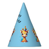 Girafe bébé avec chapeau de fête d'anniversaire bl (Droite)