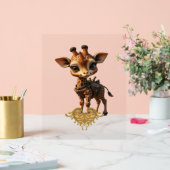 Girafe bébé en steampunk-dessin de style classique (Mariage)