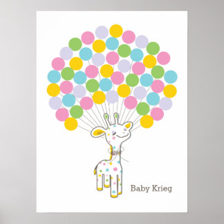 Girafe Bébé | Impression de livre d'or pour Baby S