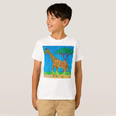 Girafe (blanc) - T-Shirt Basique pour Garçon (Devant entier)