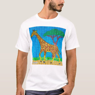 Girafe (blanc) - T-Shirt Léger pour Hommes