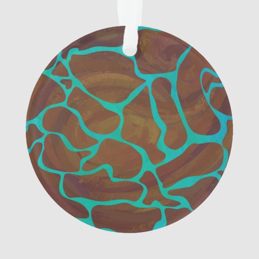 Girafe Brun et Imprimé sarcelle (dos)