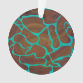 Girafe Brun et Imprimé sarcelle (devant)